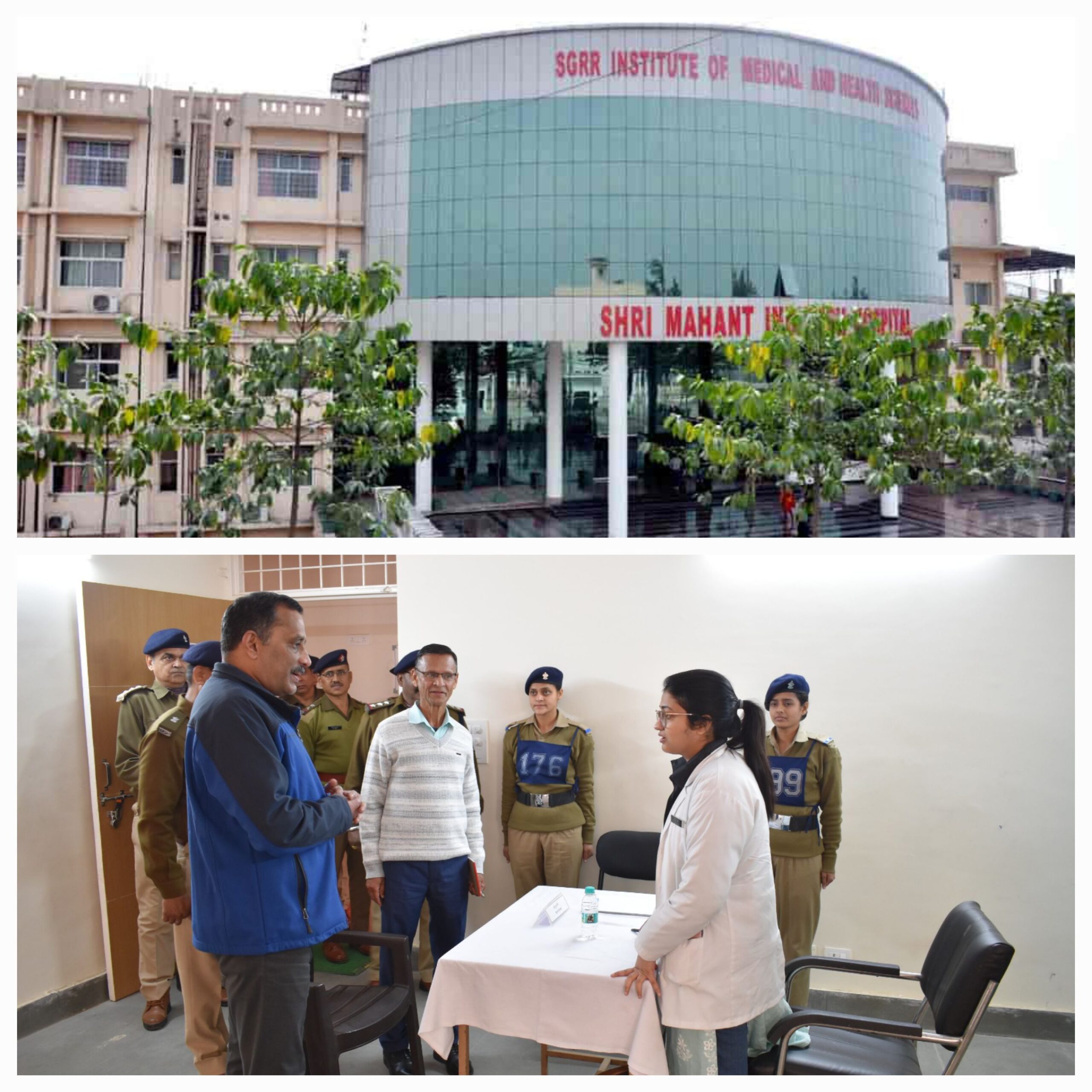 श्री महंत इन्दिरेश अस्पताल के मुख्य चिकित्सा अधीक्षक डाॅ प्रेरक मित्तल ने सभी नव प्रवेशी मुख्य अरक्षियों को 9 माह की सफल ट्रेनिंग के लिए शुभकामनाएं दीं