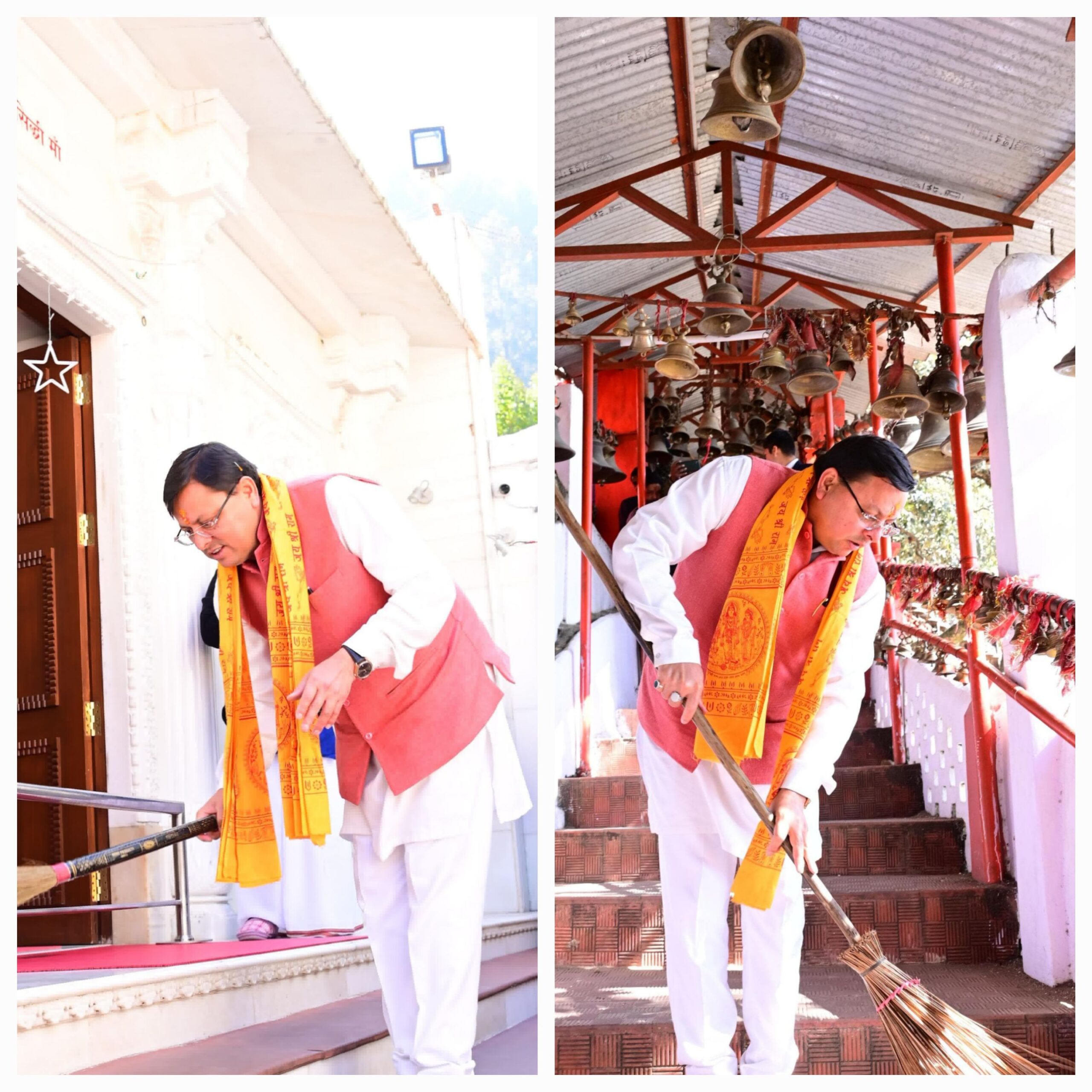 कैंचीधाम परिसर और घोड़ाखाल मंदिर में चलाया स्वच्छता अभियान
