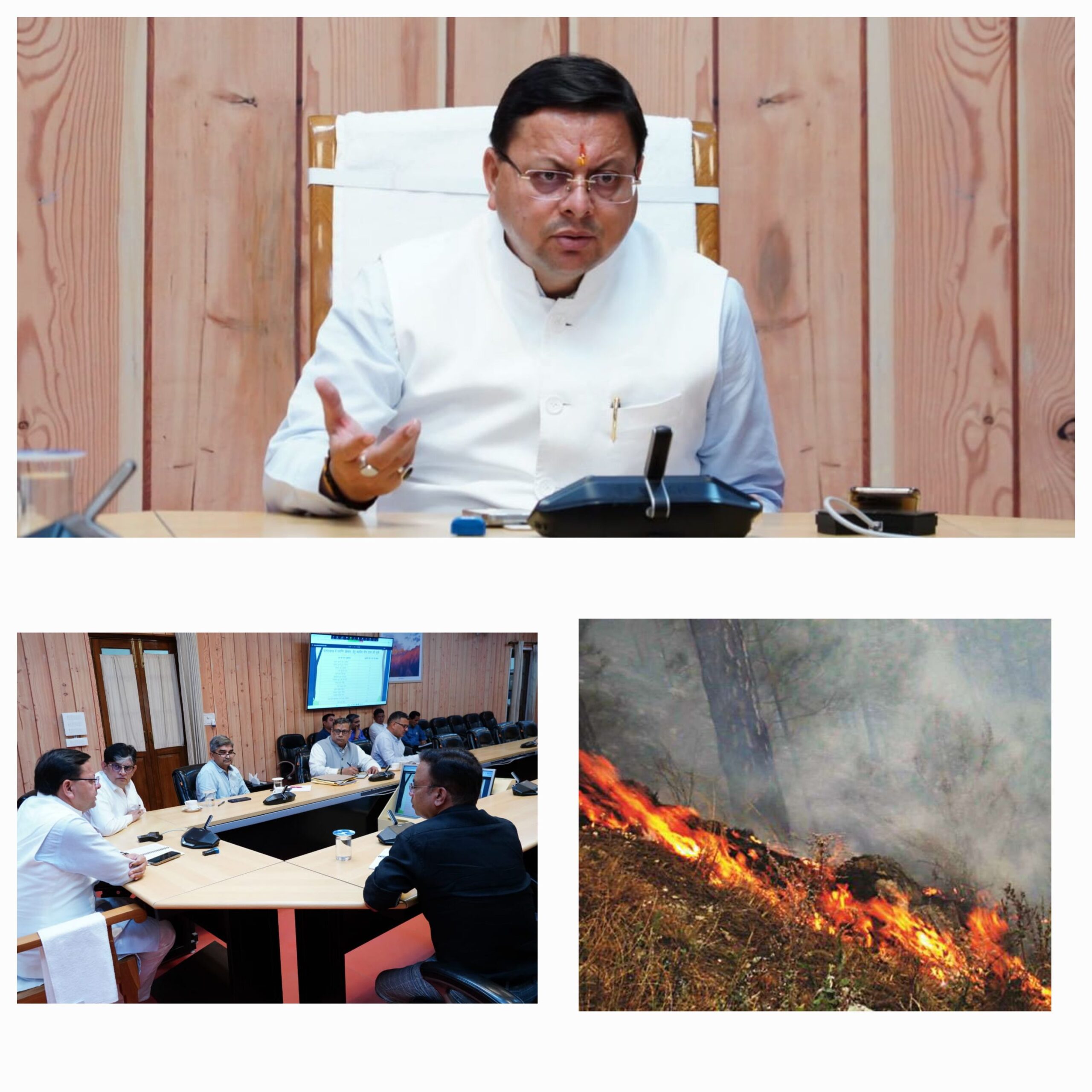 मुख्यमंत्री धामी ने प्रभागीय वनाधिकारियों के साथ वनाग्नि की रोकथाम के सम्बन्ध में वर्चुअल बैठक कर दिए निर्देश