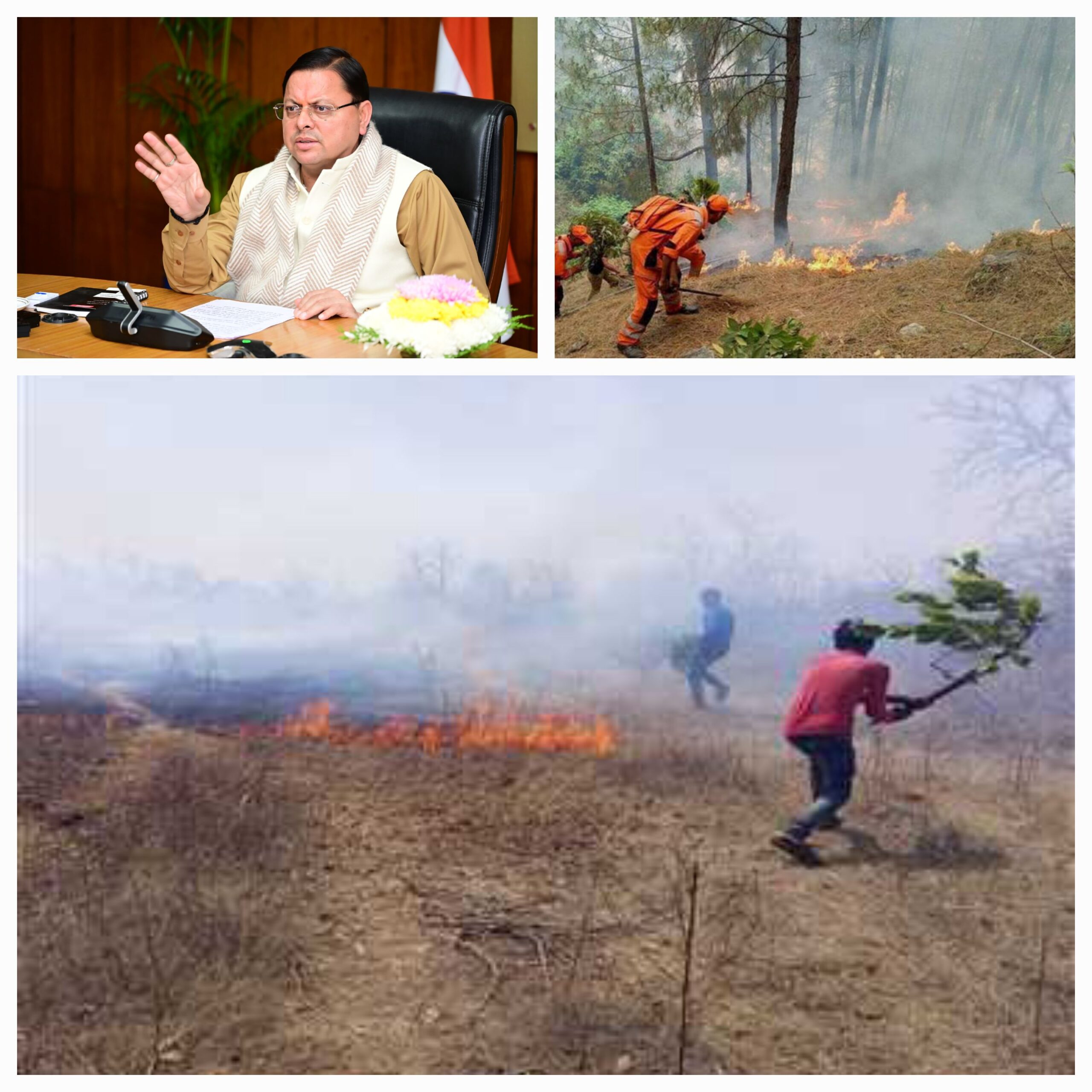 धामी ने स्वयं संभाला मोर्चा तो  वनाग्नि की घटनाओं में पिछले 24 घण्टों के अन्तर्गत 63% की कमी आई..
