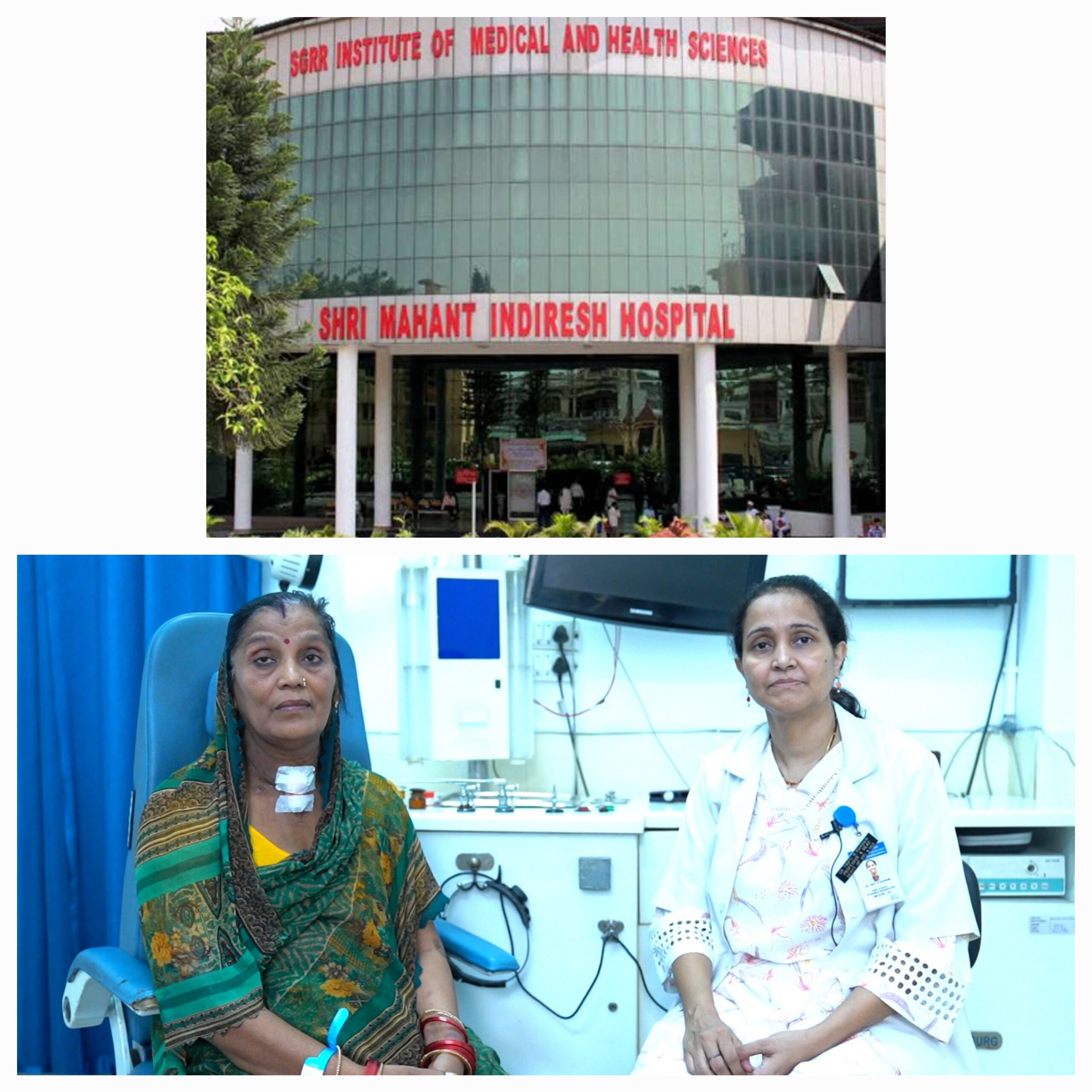 श्री महंत इन्दिरेश अस्पताल में मरीज़ के गले से एक किलो का ट्यूमर निकाला पढ़े पूरी खबर..