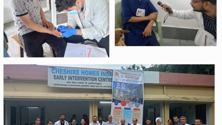 श्री महंत इन्दिरेश अस्पताल द्वारा चैशायर होम्स में विशेष बच्चों के साथ एक सौ पांच मरीजों ने उठाया शिविर का लाभ      