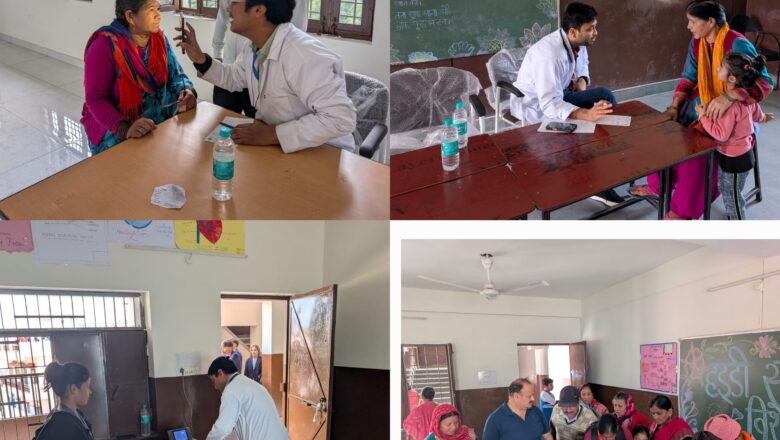 श्री महंत इन्दिरेश अस्पताल के विशेषज्ञ चिकित्सकों ने निःशुल्क उपचार किया।